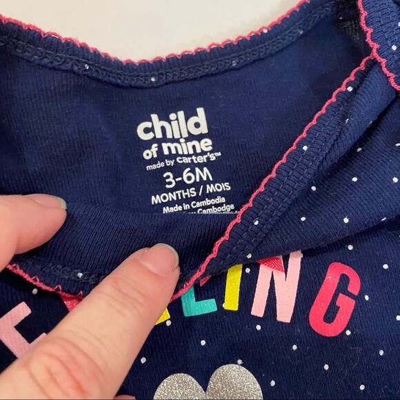 3pc lot Baby Onesies Feeling Magical floral outfit 3-6m - Picture 2 of 6